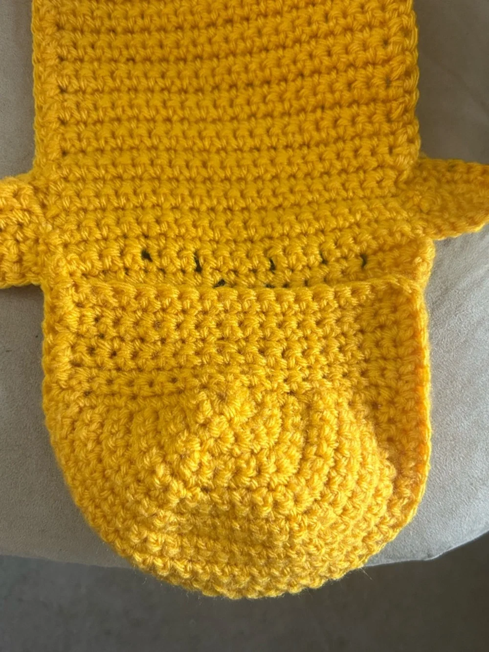 Handmade Jake from Adventure Time Crochet Scarf